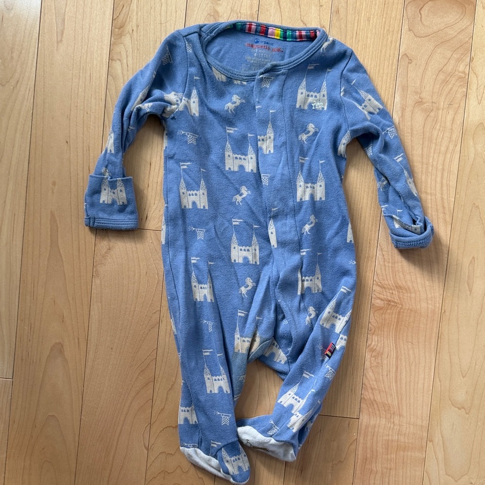 Magnetic Me Blue Castle Pattern Footie